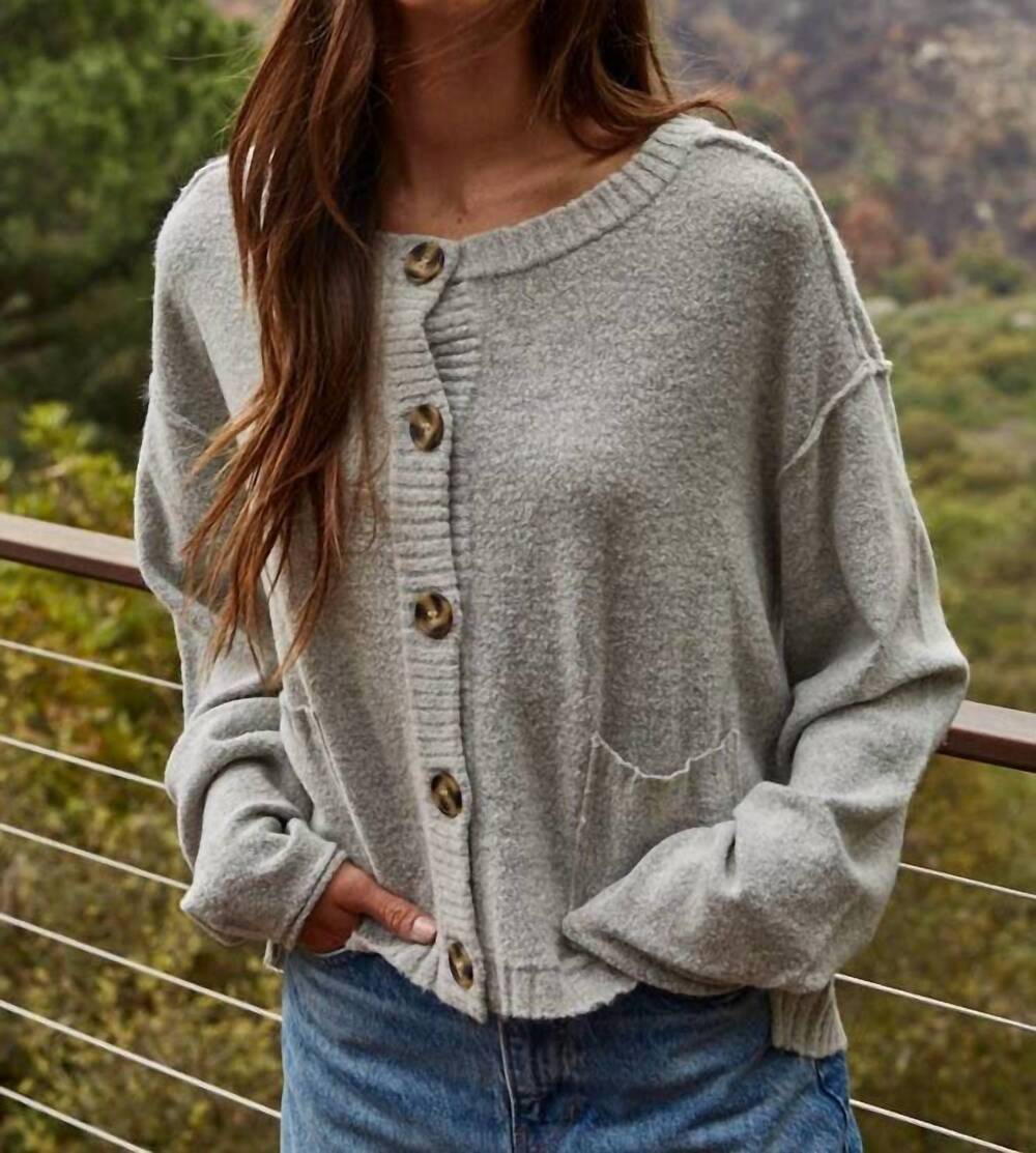 NEW BY TOGETHER lightweight knit cardigan in grey